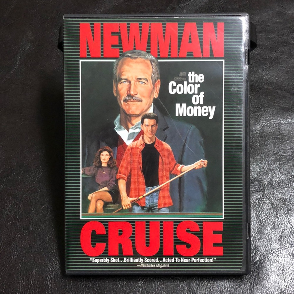 The Color of Money DVD 1986 Martin Scorsese Paul Newman Tom Cruise Pool Hustler